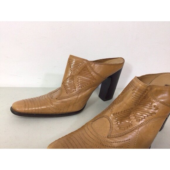 Enzo Angiolini Cowboy Boots Mule Heels Womens 6.5 - Picture 6 of 7